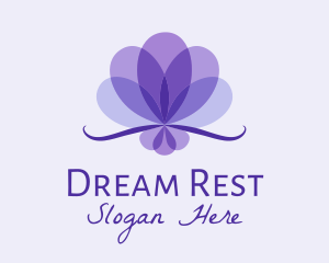 Purple Flower Petals logo design