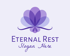 Purple Flower Petals logo design