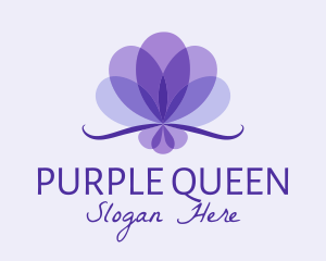 Purple Flower Petals logo design