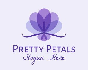 Purple Flower Petals logo design