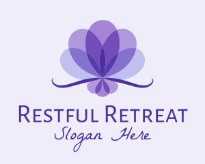 Purple Flower Petals logo design