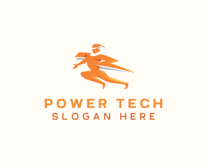 Electrical - Electric Bolt Human logo design