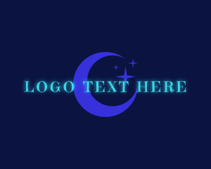 Whimsical - Neon Cosmic Business logo design