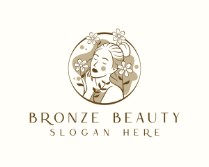 Floral Beauty Woman logo design