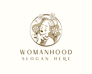 Female - Floral Beauty Woman logo design