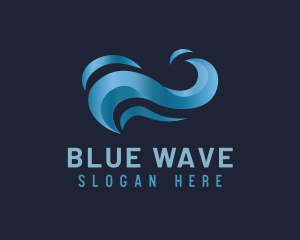Blue Ocean Wave logo design