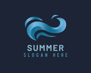 Blue Ocean Wave logo design