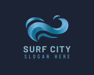 Blue Ocean Wave logo design