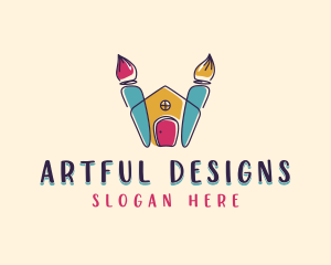 Art School Daycare Kindergarten logo design