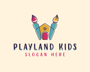 Art School Daycare Kindergarten logo design