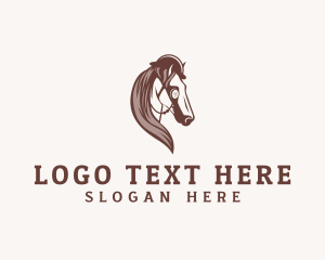 Eyeglass - Horse Jockey Racing logo design