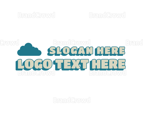 Cloud Comic Wordmark Logo