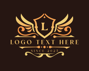 Elite - Luxury Wings Shield logo design