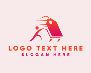 Shopping - People Cart Sale logo design