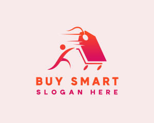 Purchase - People Cart Sale logo design