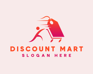 Bargain - People Cart Sale logo design