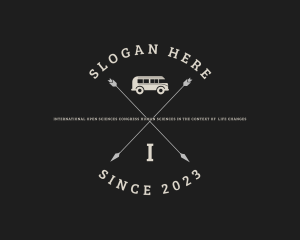 Hipster - Outdoor Campervan Trip logo design