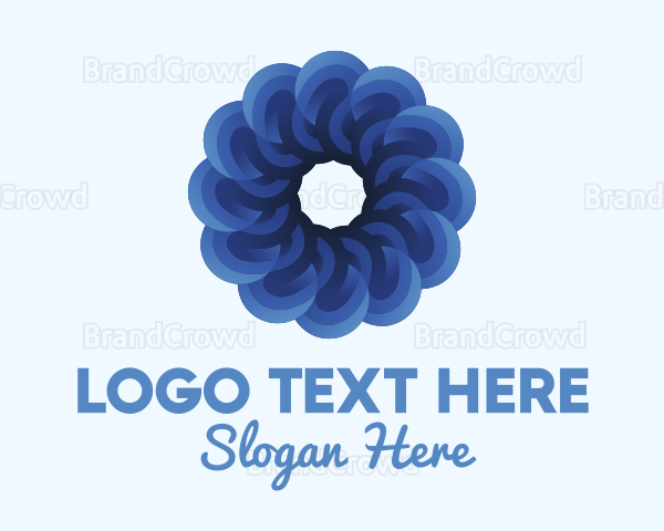 Blue Flower Garden Logo