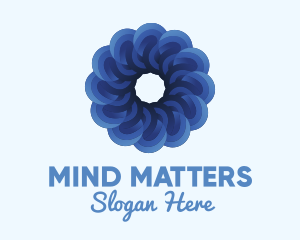 Psychologist - Blue Flower Garden logo design