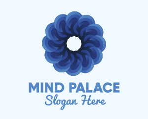 Memory - Blue Flower Garden logo design