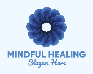 Psychiatrist - Blue Flower Garden logo design