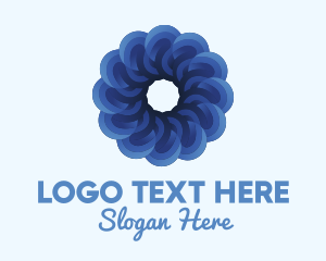 Flower - Blue Flower Garden logo design