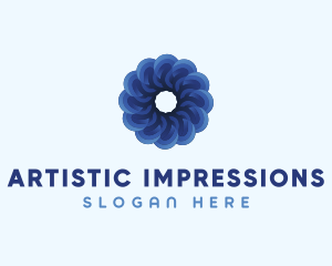 Blue Flower Garden logo design