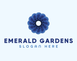 Blue Flower Garden logo design