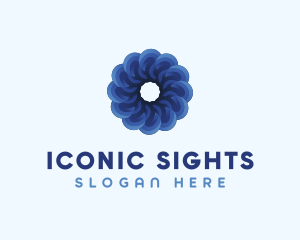 Blue Flower Garden logo design