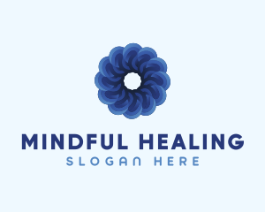 Psychiatrist - Blue Flower Garden logo design