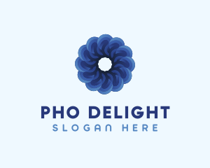 Blue Flower Garden logo design