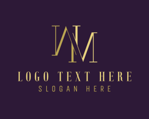 Golden - Luxury Fashion Brand Letter M logo design