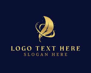 Calligrapher - Feather Quill Magic logo design
