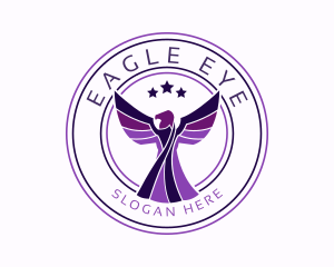 Gradient Eagle Wings logo design