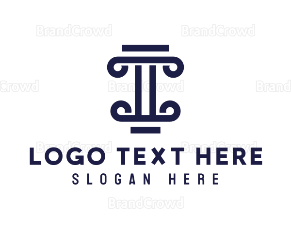 Greek Column Letter I Logo