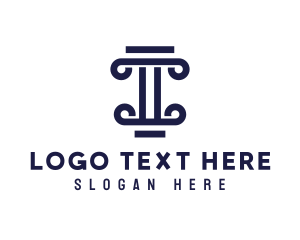 Greek Column Letter I Logo