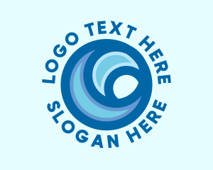 Wave Pool - Blue Ocean Surf logo design