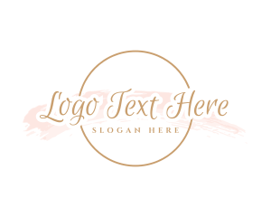 Round Watercolor Script Logo