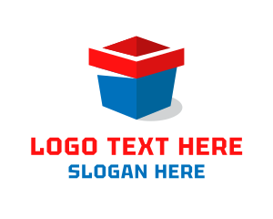 Red And Blue - Open Box Package logo design