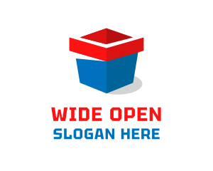 Open - Open Box Package logo design