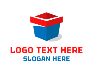 Parcel - Open Box Package logo design