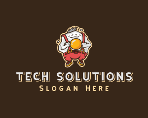 Food Stall - Fried Egg Farmer logo design