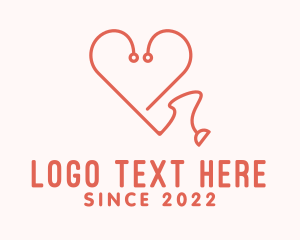 Stethoscope - Heart Health Care Pedia logo design