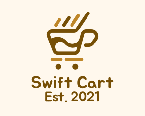 Coffee Push Cart logo design