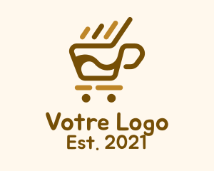 Latte - Coffee Push Cart logo design