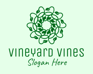 Green Natural Vines logo design