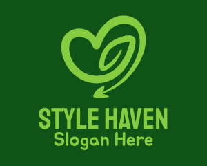Green Vine Heart Logo