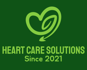 Green Vine Heart logo design