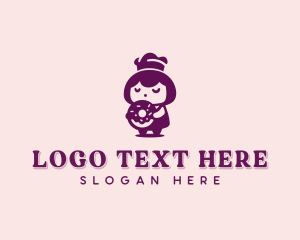 Mascot - Donut Girl Bakery logo design
