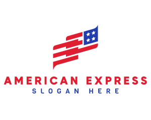 American Flag Country logo design